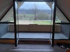 Terrassentür und Festverglasung