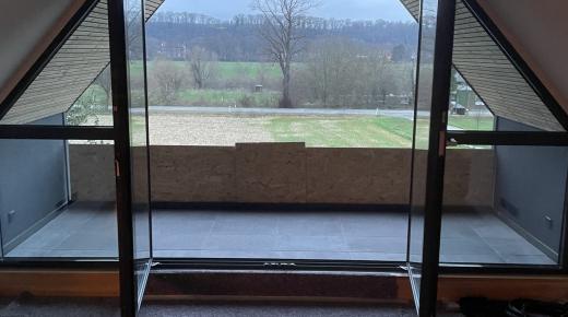 Terrassentür und Festverglasung