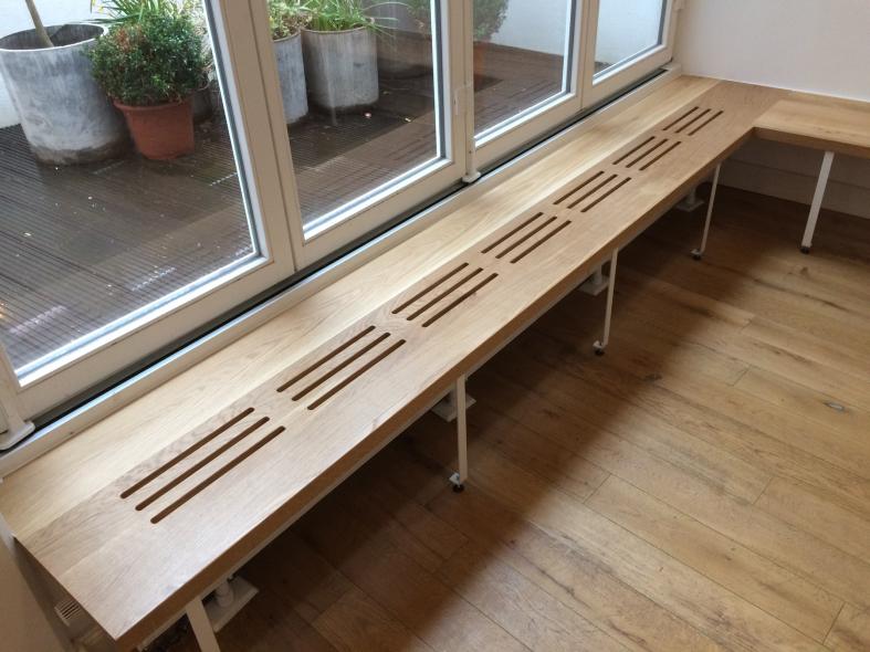 Bank als Heizungsverkleidung